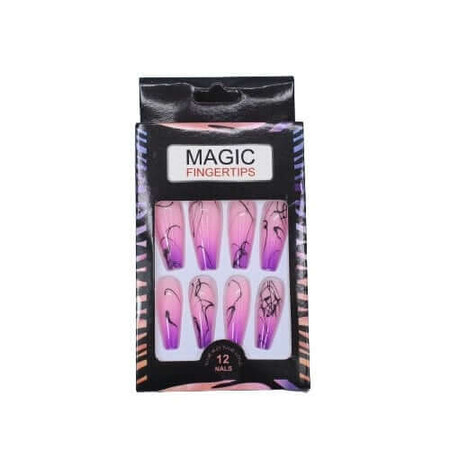 Set mit 12 natürlich aussehenden falschen Fingernägeln, Magic Fingertips, 02