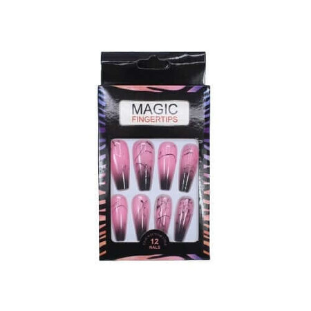 Set 12 Unghii False cu Aspect natural, Magic Fingertips, 03