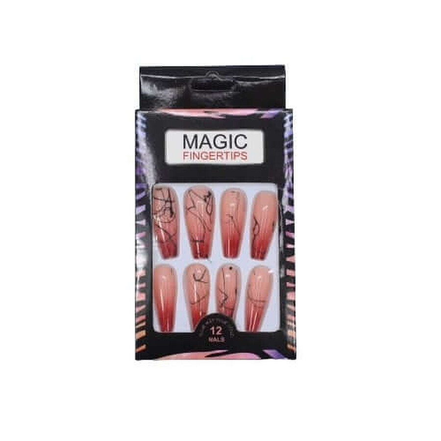 Set 12 Unghii False cu Aspect natural, Magic Fingertips, 04