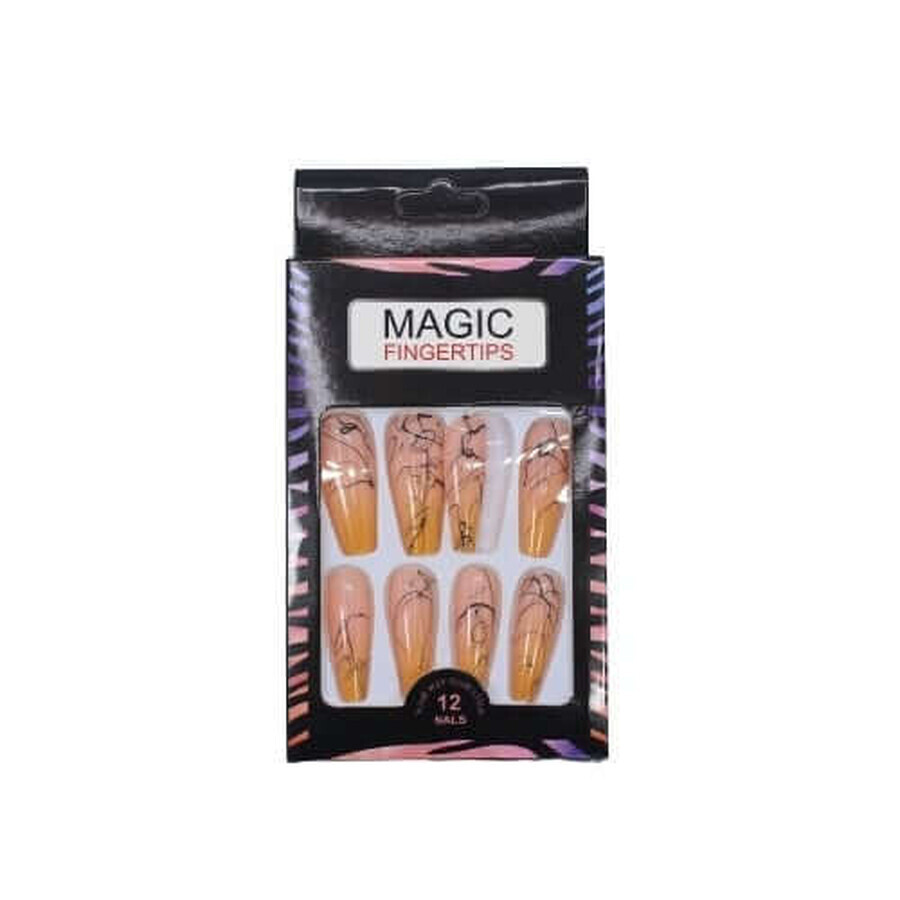 Set 12 Unghii False cu Aspect natural, Magic Fingertips, 05