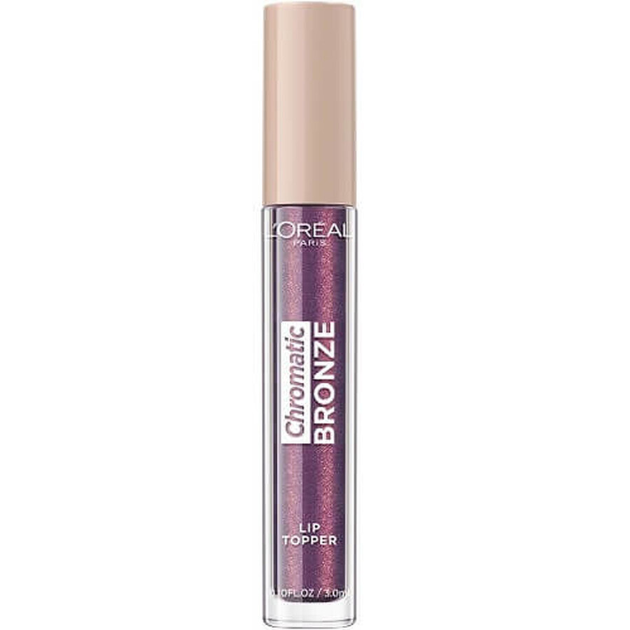 Metallischer Lipgloss, Loreal, Chromatic Bronze, Lip Topper, 03 Purple Fizz, 3 ml