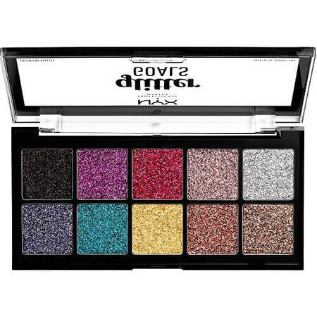 Glitter Palette 10 Schattierungen, NYX Professional Makeup, Glitter Goals