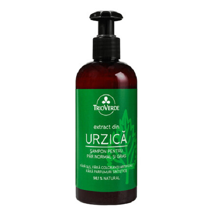 Shampoo für normales und fettiges Haar mit Brennesselextrakt, 250 ml, Trio Verde