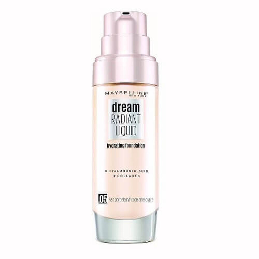 Hyaluronsäure Foundation, Maybelline, Dream Radiant Liquid, 05 Fair Porcelain, 30 ml