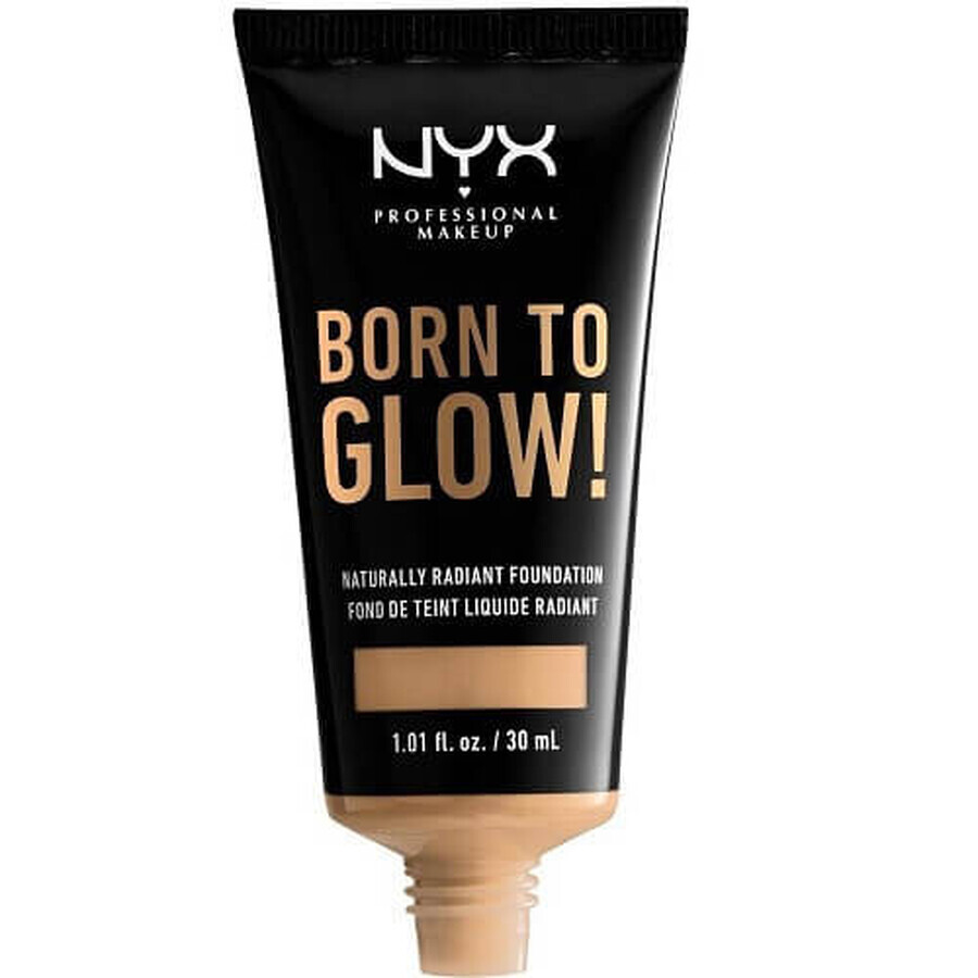 Leuchtstarke Foundation, NYX Professional Makeup, Born To Glow, Natürlich strahlend, 08 True Beige, 30 ml