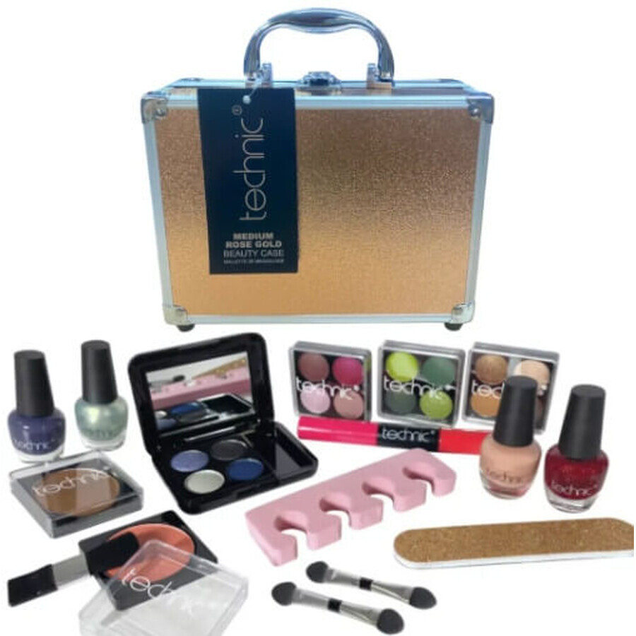 Make-Up Kit Kosmetiktasche, Technic, Medium Beauty Case, Rose Gold