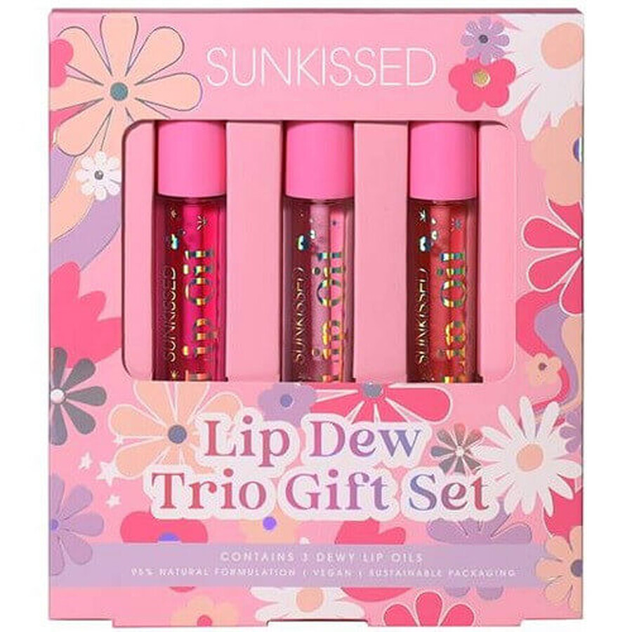 Lippenöl-Set, Sunkissed, Lip Dew Trio Geschenk-Lippenöle, 3 Stück