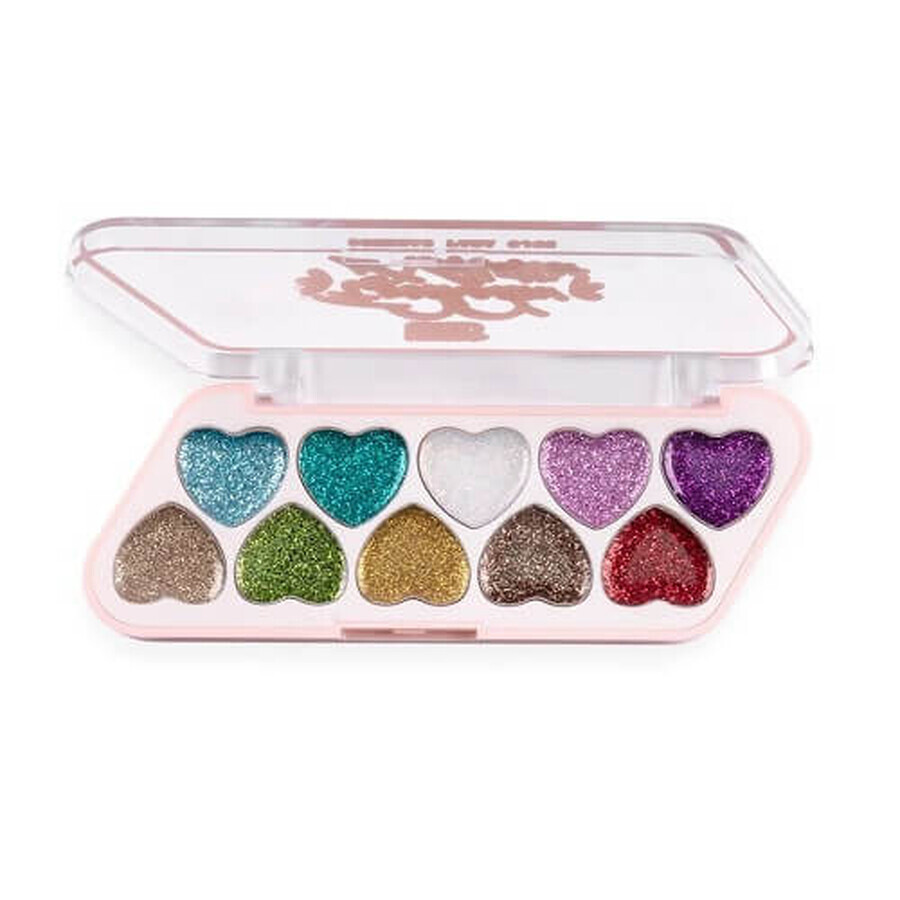 Augen-Makeup-Palette, Ushas, Glitter, 10 Farben, 02, 7,1 g