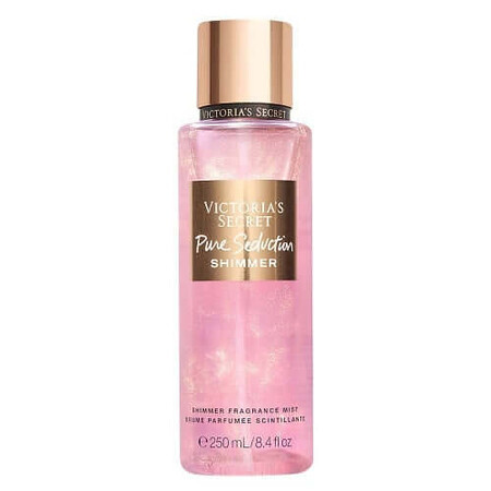 Victoria's Secret Pure Seduction Shimmer, Schimmerndes Körperspray mit Pflaumensaft und zerkleinerter Freesie, 250 ml