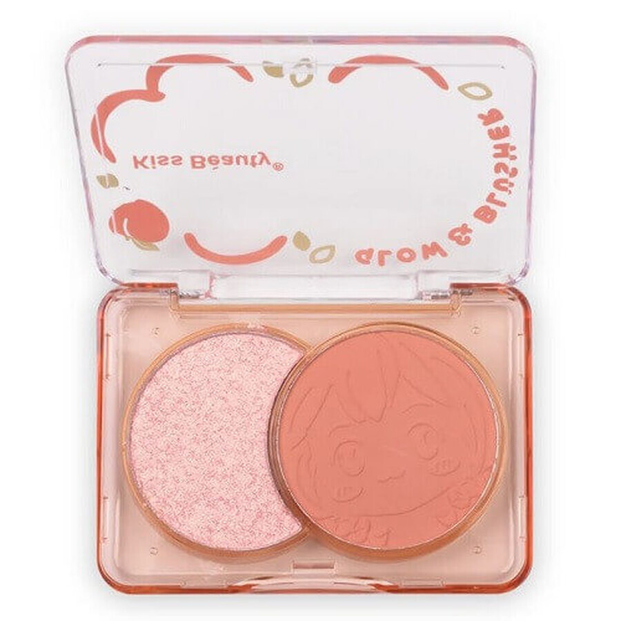 Lidschattenpalette, Kiss Beauty Glow Blush, 02, 8 g