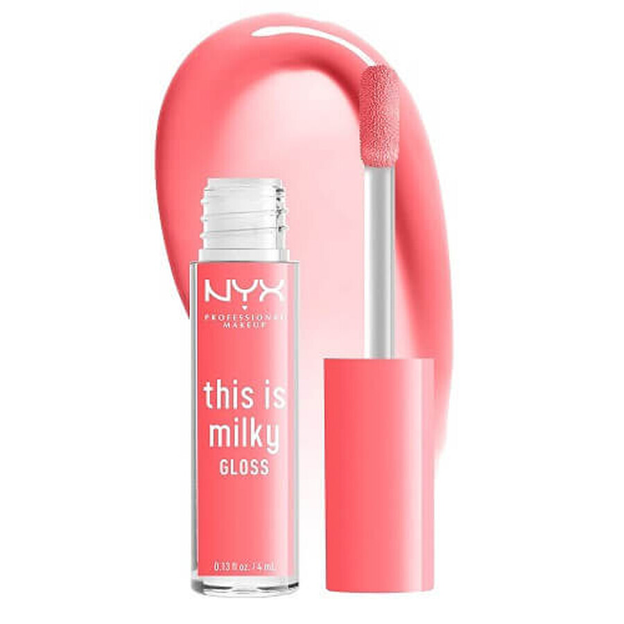 Lipgloss, NYX Professional Makeup, This Is Milky Gloss, 05 Moo-Dy Peach, 4 ml