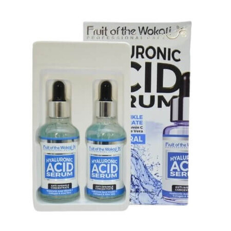 Wokali Face Treatment Serum mit Hyaluronsäure, Vitamin C, Kollagen und Aloe Vera, 2 x 50 ml