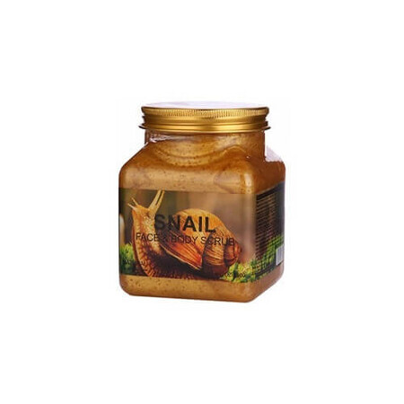 Scrub Natural pentru Fata si Corp, cu Extract de Melc, Wokali, Snail, 350 ml