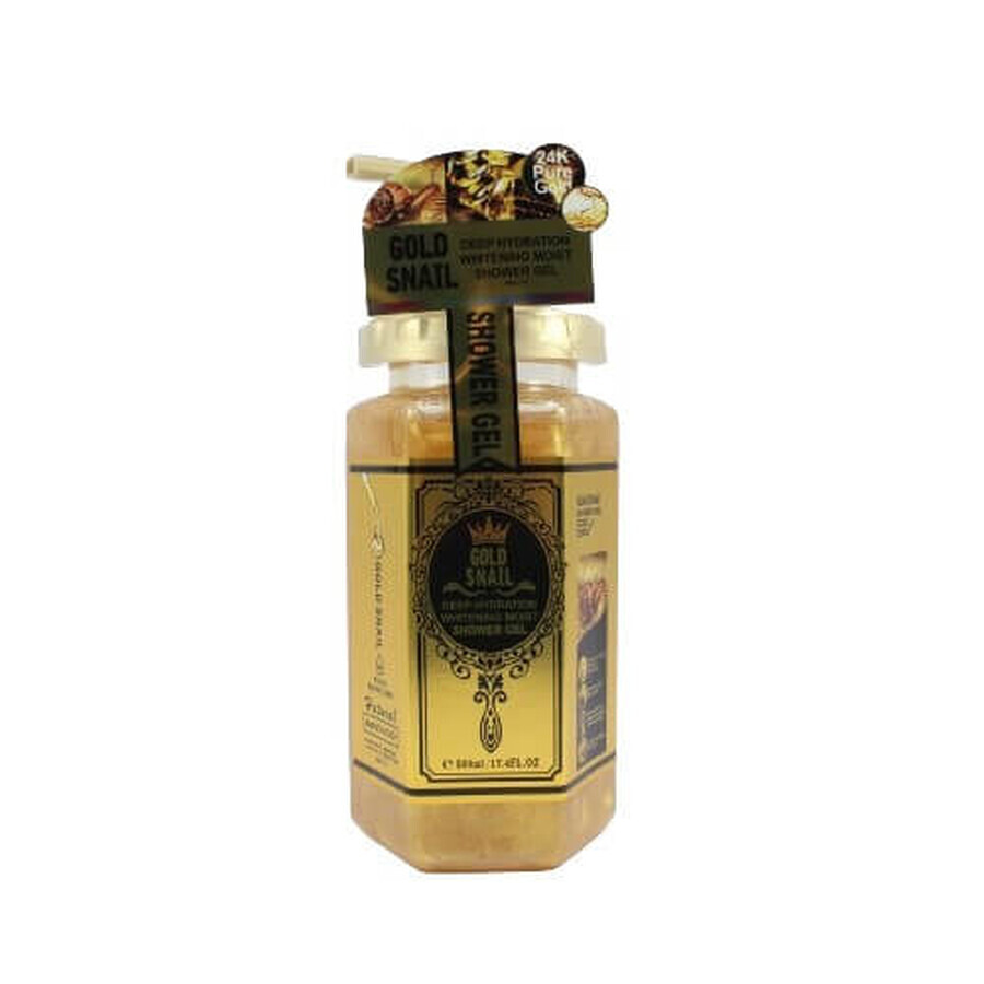 Duschgel mit 24K Gold und Schneckenextrakt, Wokali, Goldschnecke, 500 ml