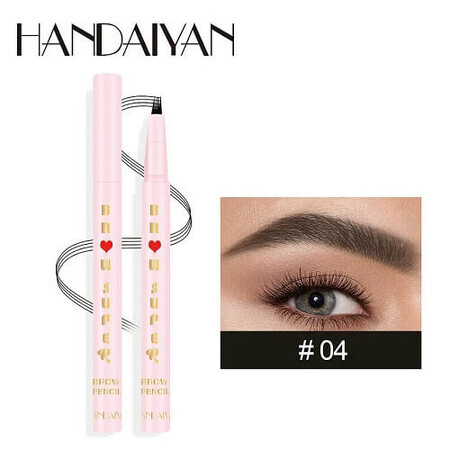 Creion Sprancene, Microblading, Handaiyan, Super Brow, 04 Dark Brown, 1.5 ml