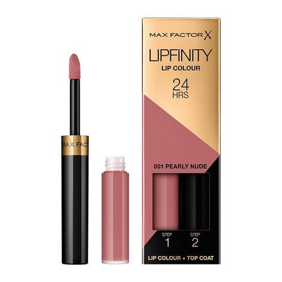 Transferresistenter Lippenstift, Max Factor, Lipfinity, 001 Pearly Nude