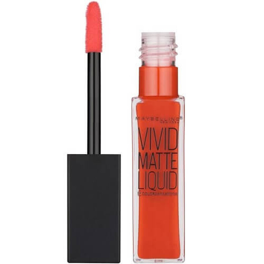 Ruj de Buze, Mat, Maybelline, Vivid Matte Liquid, 25 Orange Shot, 8 ml