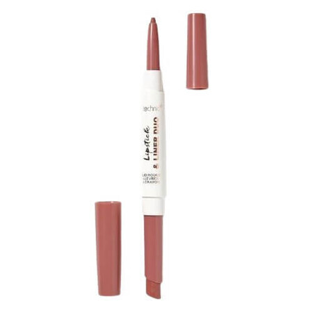 Lippenstift- und Lippenkonturenstift-Set, Technic, Duo, Vegan, Sandstorm, Beige