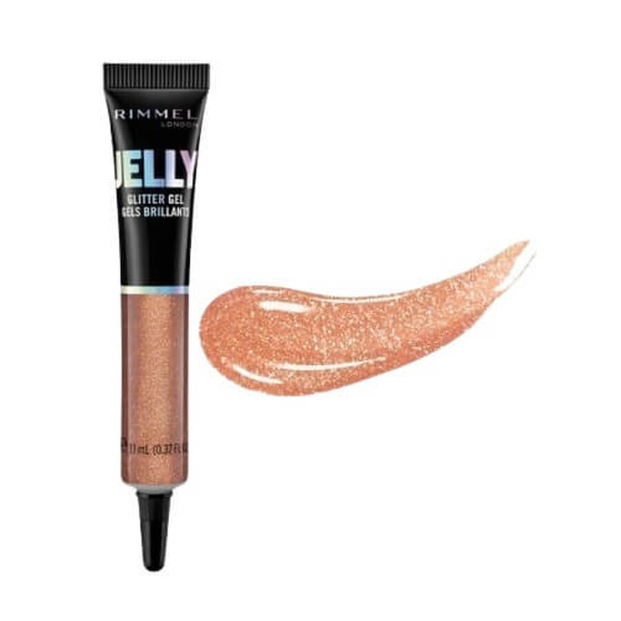 Fard de Ochi Iluminator, Glitter Gel, Rimmel, Jelly, 300 Long Island, 11 ml