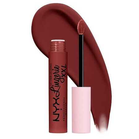 Flüssiger, matter Lippenstift, NYX Professional Makeup, Lip Lingerie XXL, 08 Straps Off, 4 ml