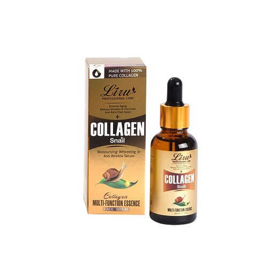 Ser de fata cu colagen pur si extract de melc, Liru, Collagen Snail, 30 ml