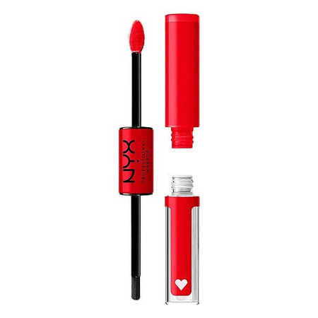 Flüssiger Lippenstift, NYX, Shine Loud, 34 Rebel In Red Serrano, 3,4 ml