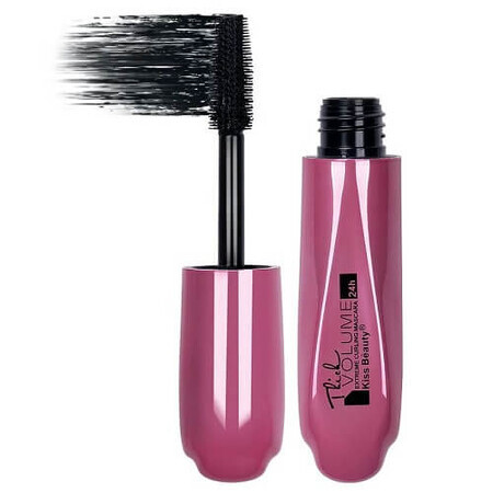 Volume and Curl Mascara, Kiss Beauty, Extreme Curling, Wasserfest, Schwarz, 11 ml