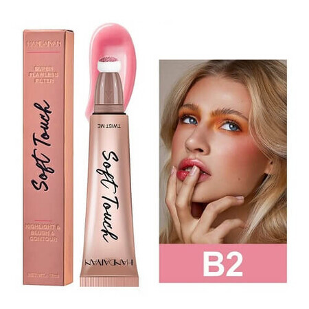 Handaiyan Soft Touch Highlight &amp; Rouge Rouge, B2, 12 ml