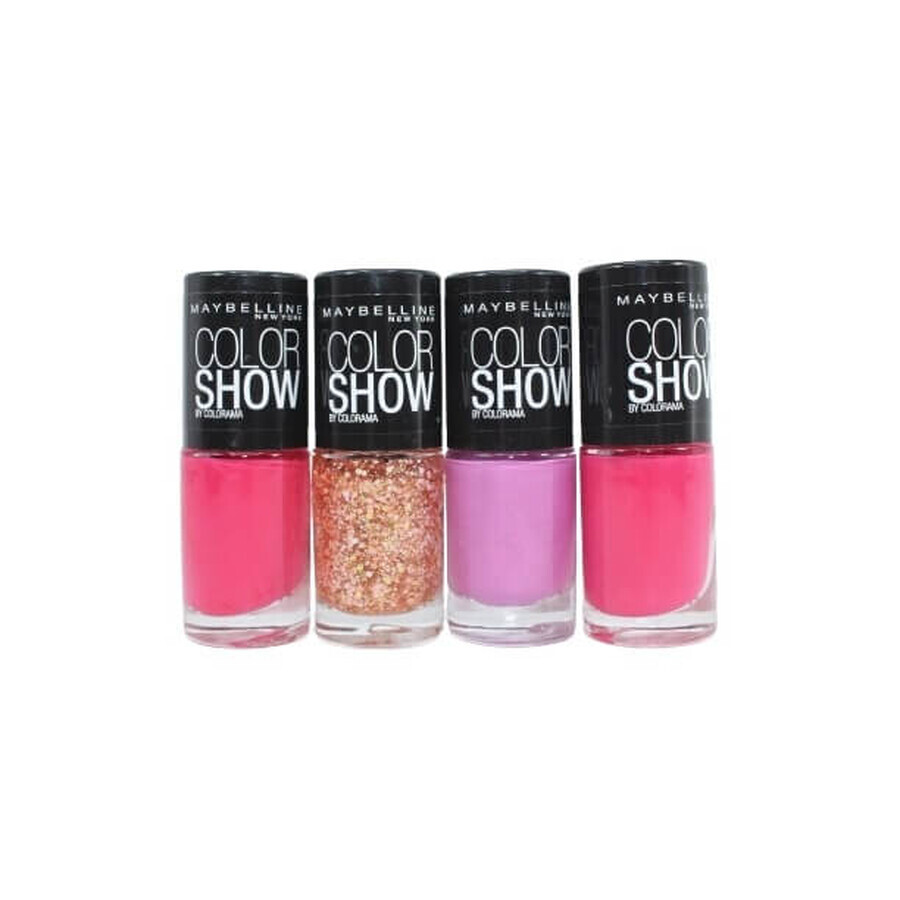 Set 4 Lac de unghii, Maybelline, Color Show Colorama, 4 x 7 ml