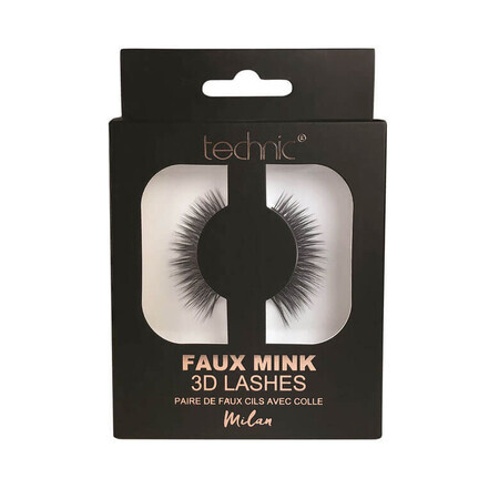 Gene false banda 3D Technic Faux Mink Lashes Milan, Adeziv inclus