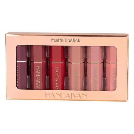 Matte Lipstick-Lippenstift-Set, 6 Farben