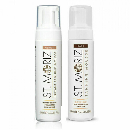 2er-Set professionelle Selbstbräunungsschäume St Moriz Instant Tanning Mousse