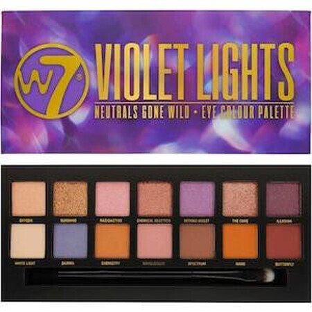 W7 Violet Lights Lidschatten-Palette, 14 Farben