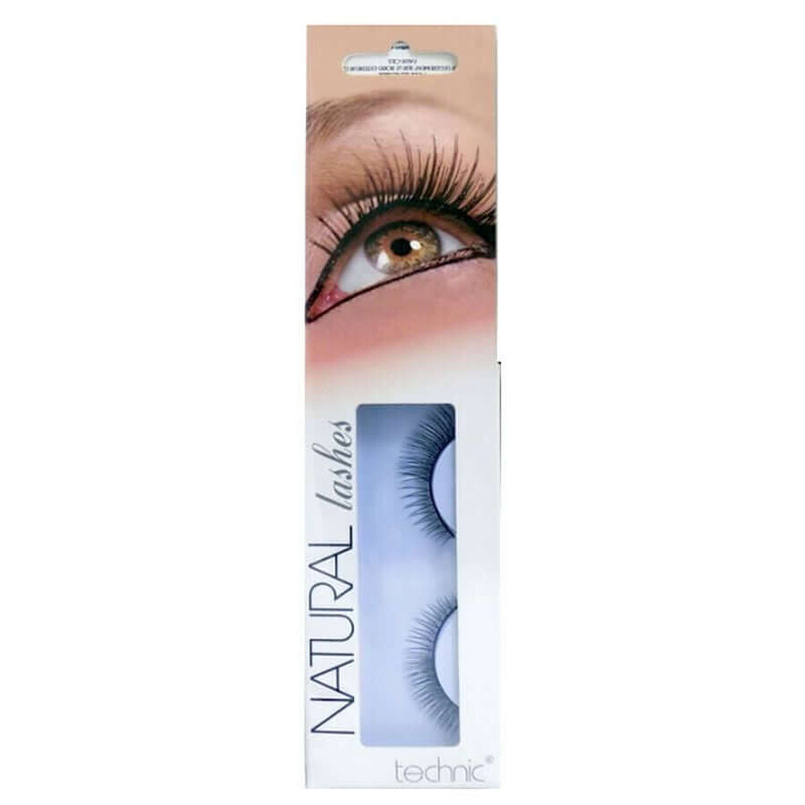 Technic Natural Lashes natürlich aussehende falsche Wimpern, inklusive Kleber