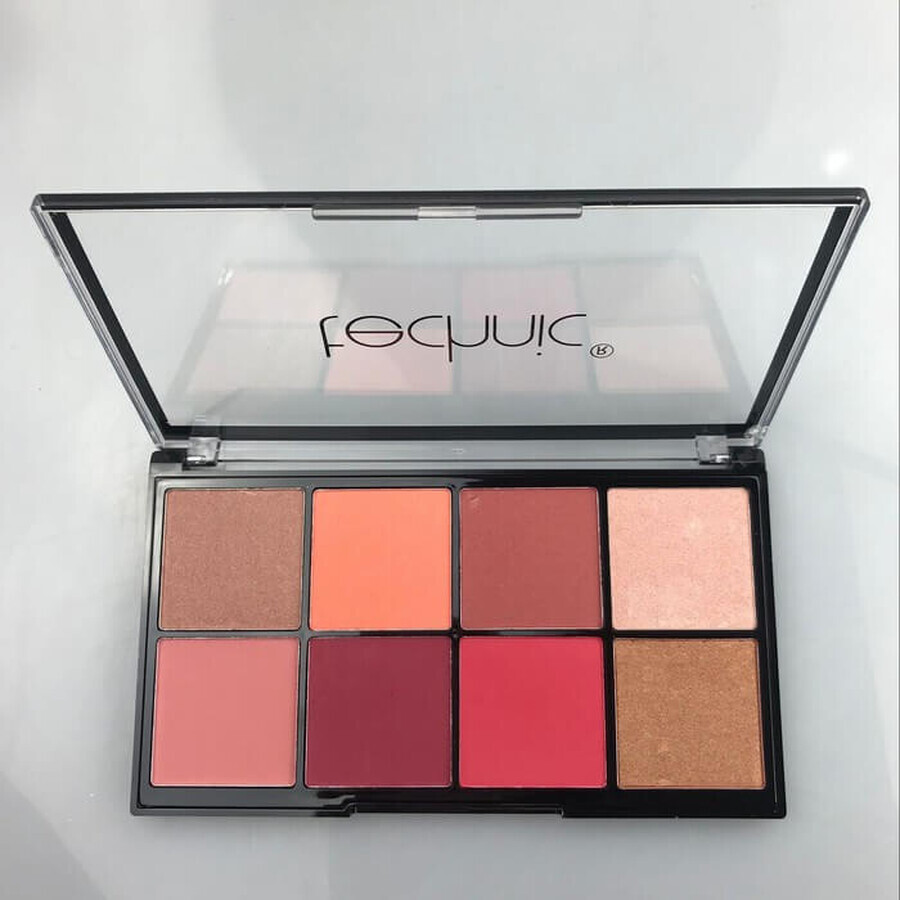 Paleta fard de obraz si iluminator Technic Jungle Fever Blush Highlight Palette