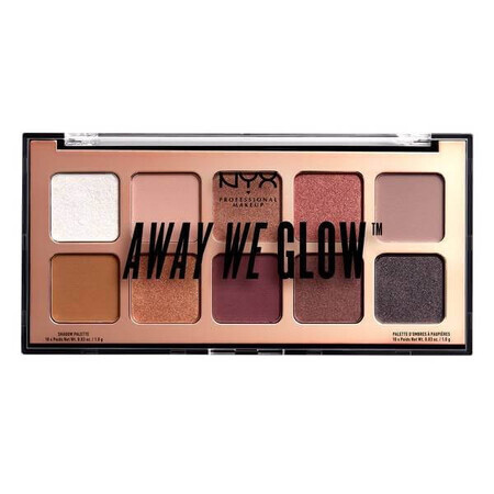 Paleta fard 10 culori NYX Away We Glow Lovebeam / Faisceau D`Amour