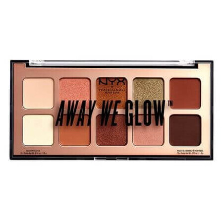 Blush Palette 10 Farben, NYX, Away We Glow, Hooked on Glow