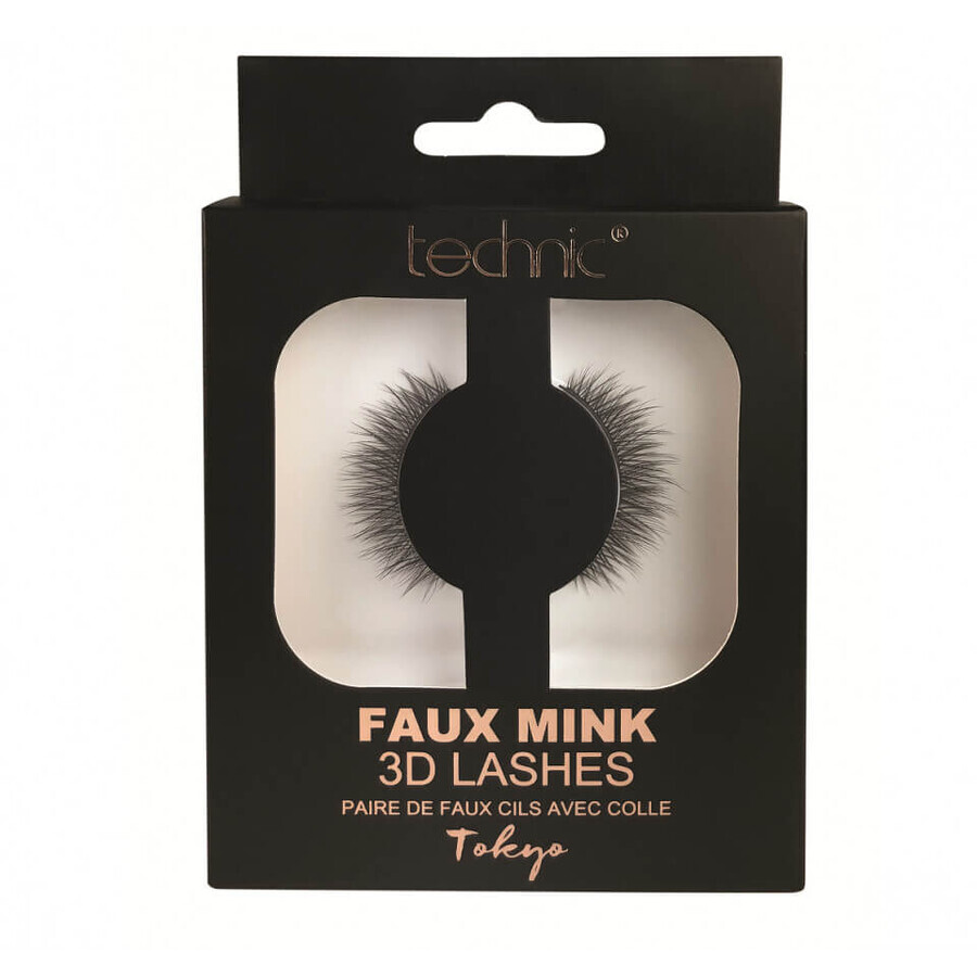 Wimpern 3D Technic Faux Mink Lashes Tokyo, inklusive Kleber