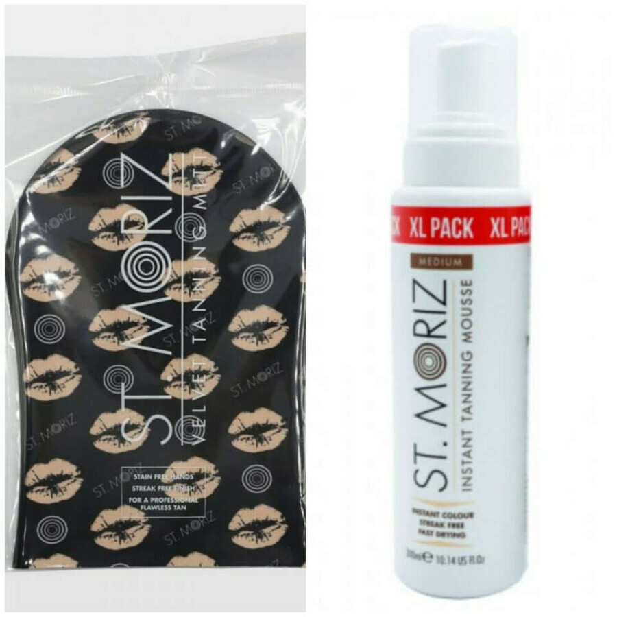 St Moriz Professionelles Selbstbräuner-Set St Moriz XL Medium Foam + Anwendungshandschuh