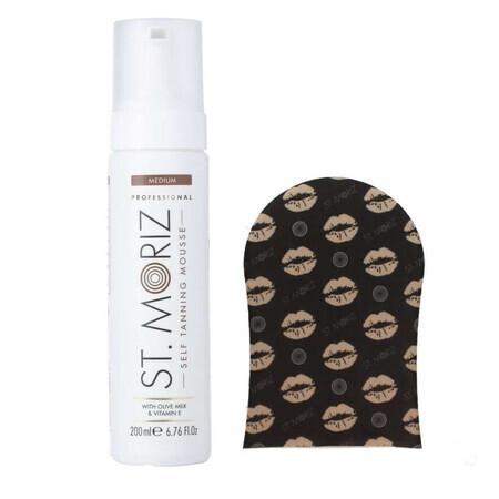 Set St Moriz Professioneller Selbstbräunungsschaum Medium + Applikator Manusa