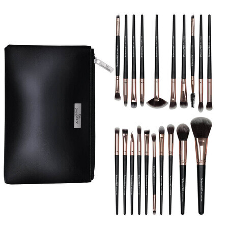 Set von 20 Make-up-Pinsel Senso Pro Milano Schwarz Gold + Tasche