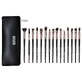 Set of 15 Senso Pro Milano Black Rose Gold make-up brushes + Bag