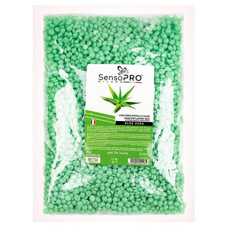 SensoPRO Elastisches Epilierwachs, Aloe Vera Granulat, wiederverwendbar, 500g