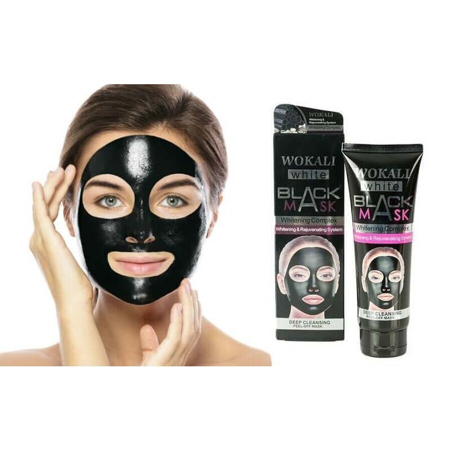 Peel Off Gesichtsmaske mit Vitaminen und Hyaluronsäure, Wokali Black Mask, 130 ml