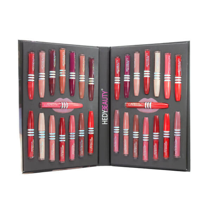 Set mit 30 matten Lippenstiften, HedyBeauty