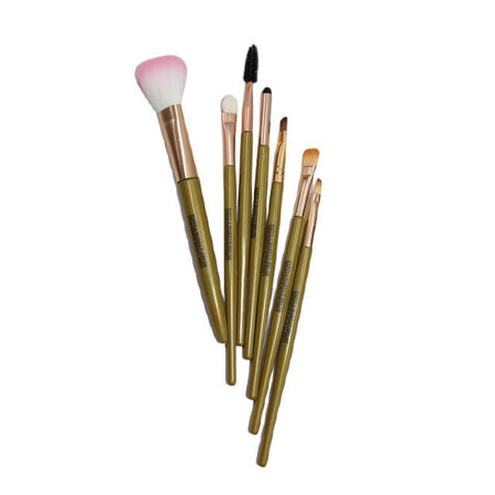 Pensule machiaj, Makeup Brush, 7 pensule, Verde