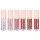 Set van 6 Handaiyan vloeibare lippenstiften, Lichte glans