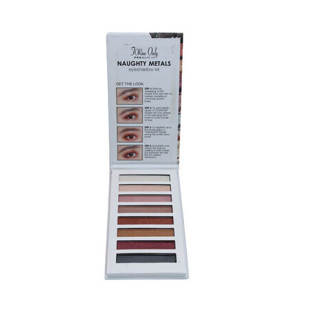 ForMe Only, Naughty Metals 8 Farben Lidschatten-Palette Make-up Kit, ForMe Only, Naughty Metals, 8 Farben