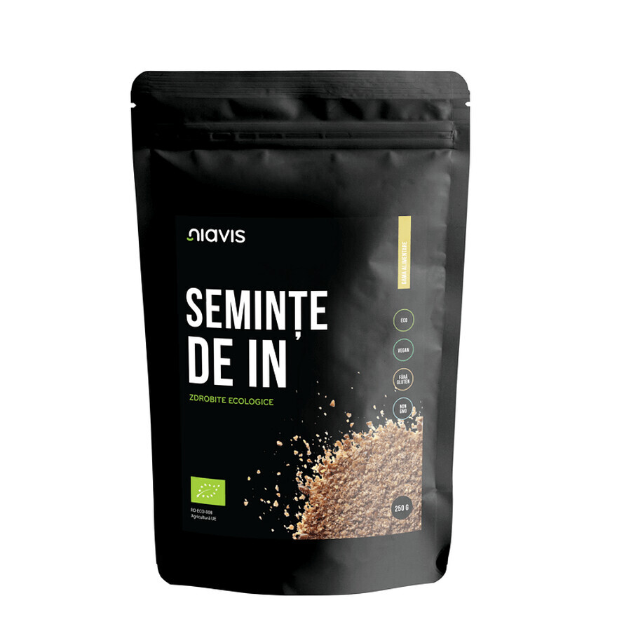 Bio-Leinsamen, geschrotet, 250 g, Niavis