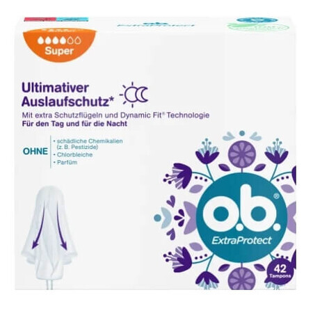 Ob, ExtraProtect Super, Pads, 42 Stück